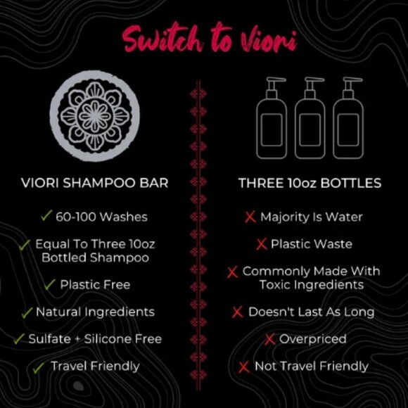 NEW！Viori Shampoo Bar＋Conditioner Bar＋Bamboo Holder Set -NATIVE ESSENCE™ - Picture 4 of 13